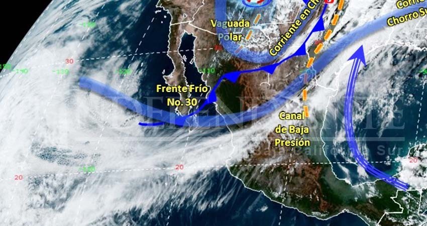 Sexta tormenta invernal y Frente Frío #30 mantendrán ambiente gélido y rachas de viento en BCS Sexta tormenta invernal y Frente Frío #30 mantendrán ambiente gélido y rachas de viento en BCS
