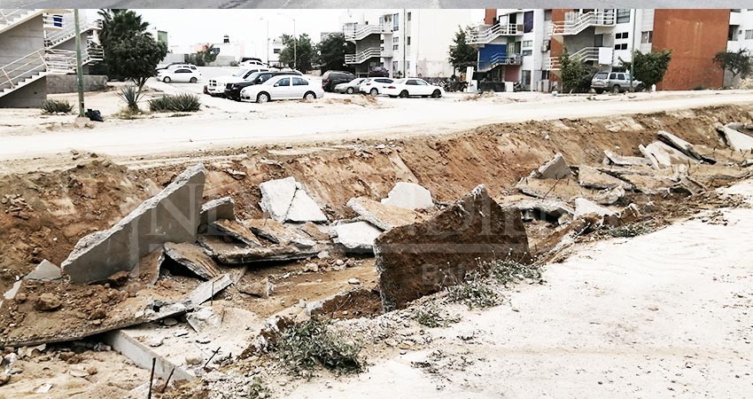 Sin previo aviso a los vecinos, Conagua destruye canal pluvial de Chulavista en CSL 