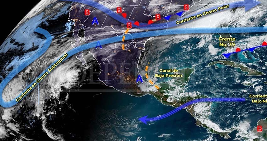 Pronostica CONAGUA el ingreso de un nuevo frente frío Pronostica CONAGUA el ingreso de un nuevo frente frío