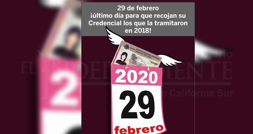 Antes de que finalice febrero, ciudadanos que tramitaron credencial deberán recogerla Antes de que finalice febrero, ciudadanos que tramitaron credencial deberán recogerla