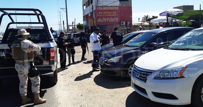 Realizan operativo interinstitucional en yardas de vehículos