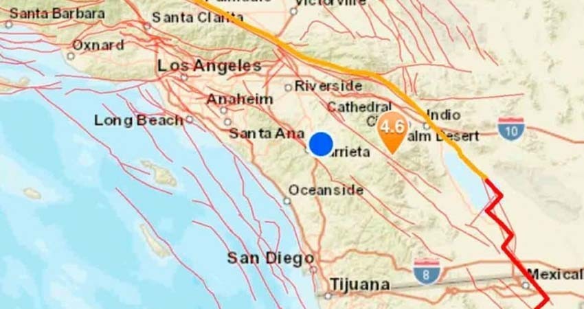 Se registra sismo de magnitud 4.9 en California; se siente en Tijuana