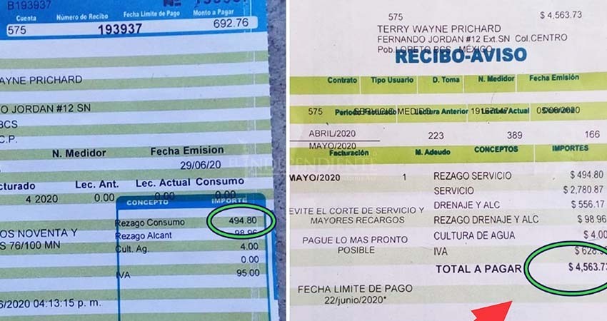 Continúan los cobros excesivos de SAPA Loreto; usuarios deben pagar hasta 4mil pesos