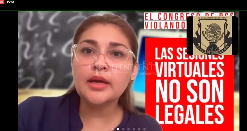 Protestan PES-Humanista durante sesión extraordinaria virtual