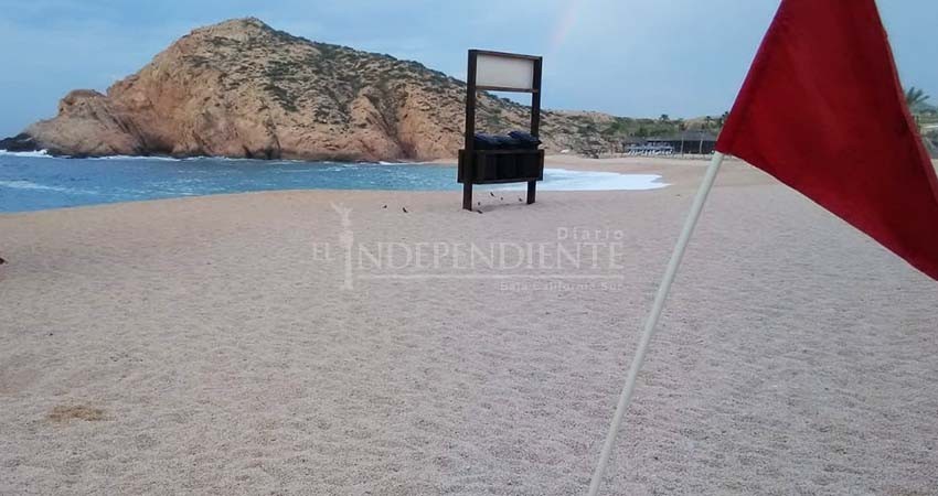 Ondean banderas rojas en playas de Los Cabos por oleaje elevado