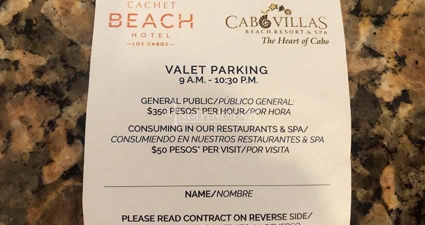 350 pesos por hora cobra hotel de El médano por uso de estacionamiento