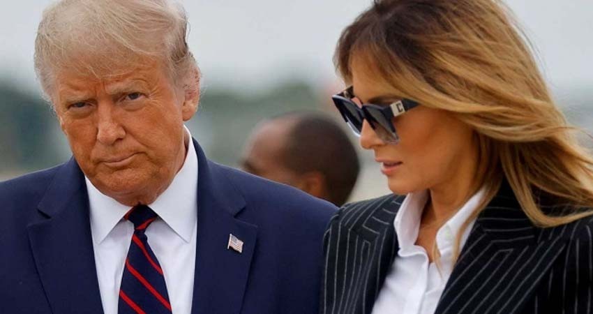 Melania sufre de tos y deja solo a Trump