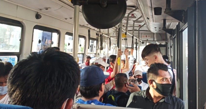 Transporte público continúa violando disposiciones sanitarias