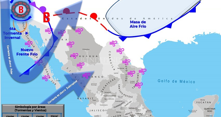 Cuarta tormenta invernal se formará este lunes en el noroeste del país