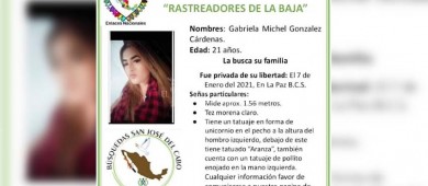 Buscan A Gabriela Michel Desaparecida El Pasado Jueves En La Ciudad De La Paz Diario El Independiente