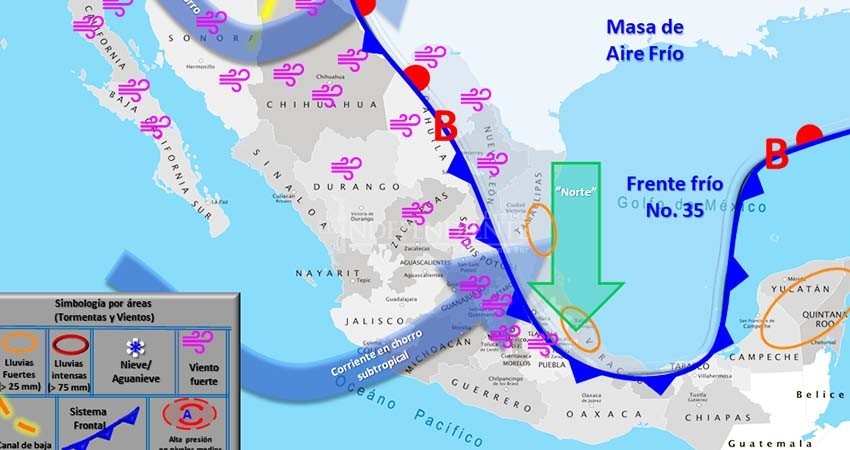 Descenso de temperaturas y vientos de hasta 80 km/h: pronóstico para el fin de semana en BCS