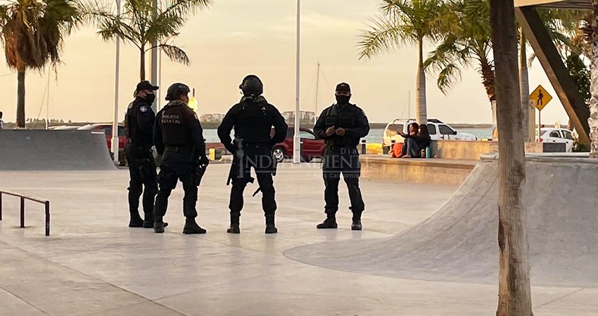 Incrementan vigilancia en el malecón de La Paz