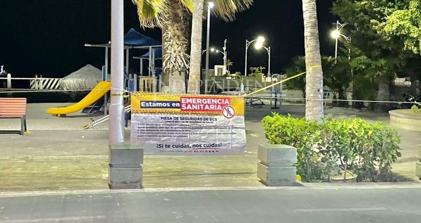 Por COVID, de nuevo cierran malecón  de La Paz Por COVID, de nuevo cierran malecón  de La Paz