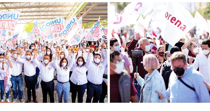 Abrazos, aglomeraciones y zafarranchos en registros de candidaturas en BCS  Abrazos, aglomeraciones y zafarranchos en registros de candidaturas en BCS
