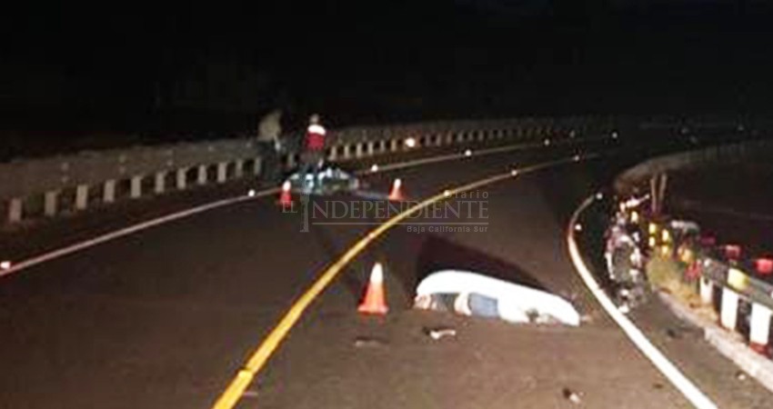 Muere motociclista tras chocar con el riel protector de la carretera Transpeninsular