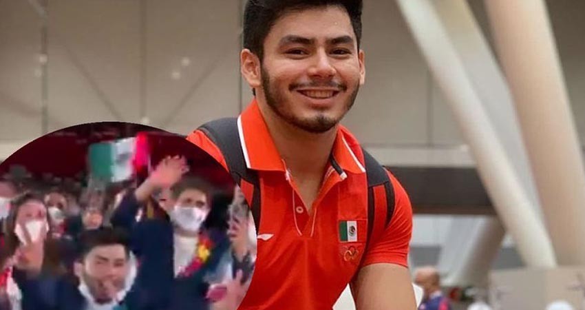 Tenía que ser mexicano; atleta se quitó cubrebocas desfilando en Tokio 2020 Tenía que ser mexicano; atleta se quitó cubrebocas desfilando en Tokio 2020