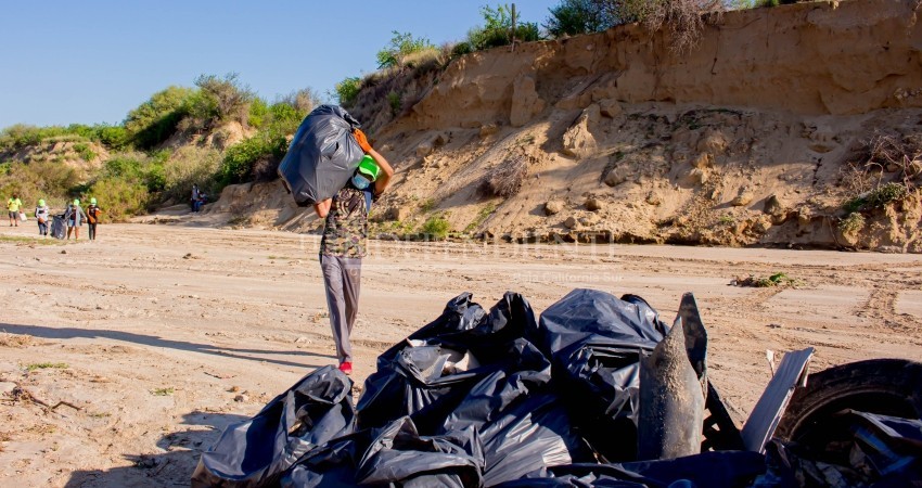 “Cosechan” 12 toneladas de basura doméstica del Arroyo El Salto Seco “Cosechan” 12 toneladas de basura doméstica del Arroyo El Salto Seco