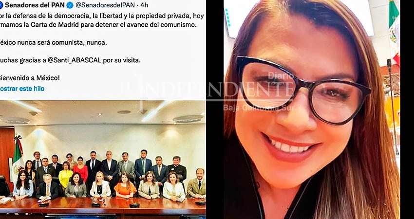 Senadora de BCS firma acuerdo con la ultraderecha española Senadora de BCS firma acuerdo con la ultraderecha española