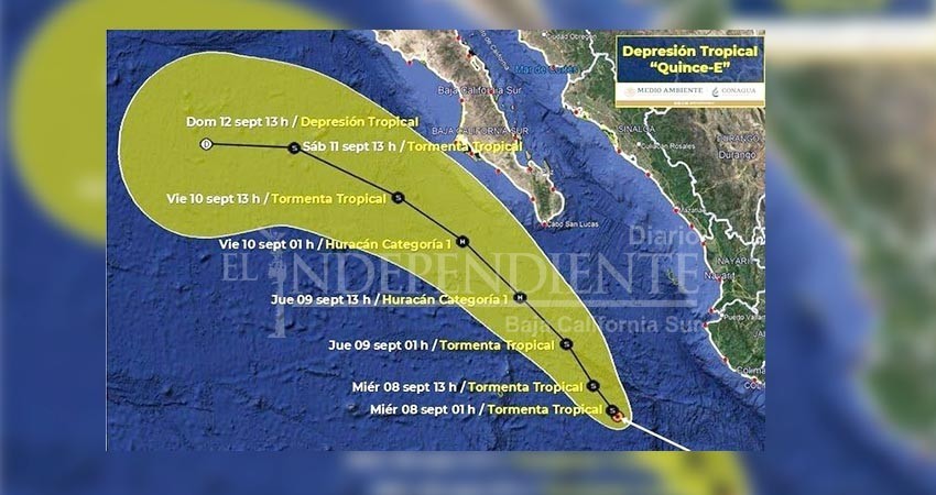 A 560 kilómetros de CSL se forma la depresión tropical 15-E