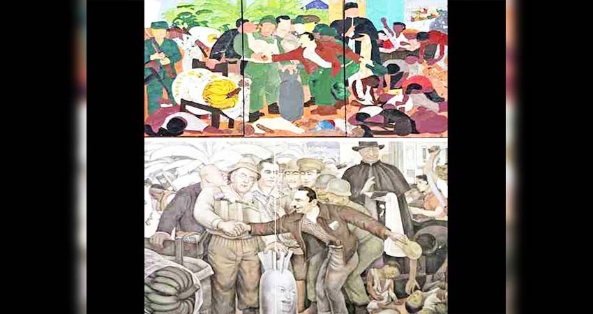 Artista recrea mural de Rivera embodegado en Rusia hace años