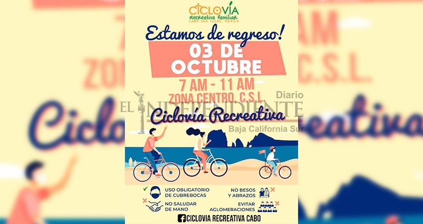 Con la promesa de más ciclovías para todo el municipio, regresa este domingo la Ciclovía Recreativa