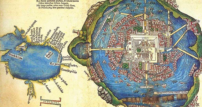 La UNAM recibe réplica del mapa más antiguo de Tenochtitlan La UNAM recibe réplica del mapa más antiguo de Tenochtitlan
