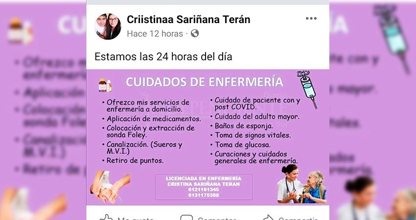 A través de redes sociales, especialistas ofrecen atención y servicios médicos a domicilio