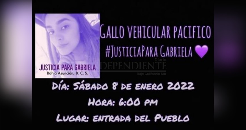 Organizan marcha vehicular para exigir justicia para Gabriela  Organizan marcha vehicular para exigir justicia para Gabriela