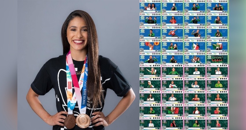 Plasman imagen de olímpicos sudcalifornianos en billetes de la Lotería Nacional