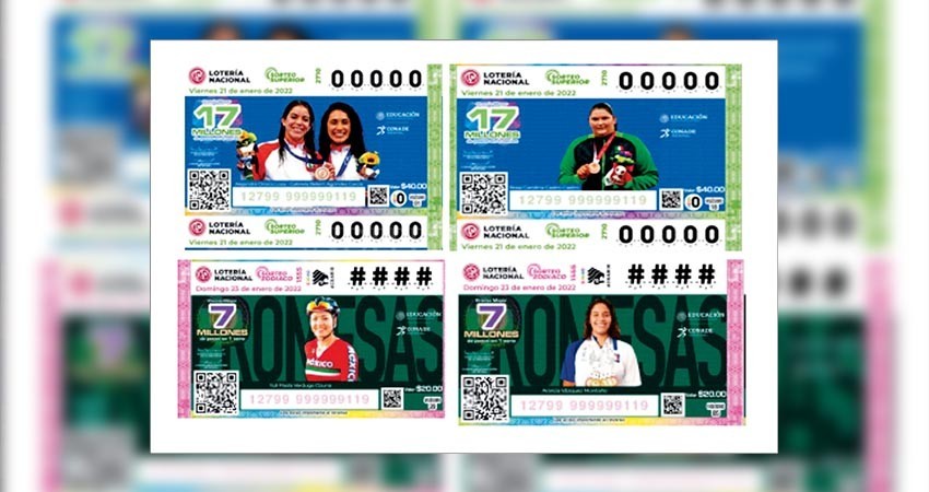 Atletas sudcalifornianas aparecen en “cachitos” de la Lotería Nacional