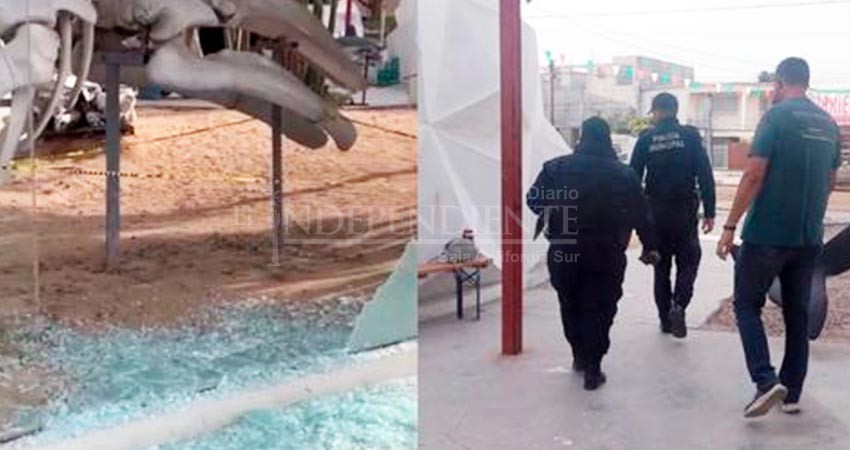 Sin pistas de quienes dañaron museo La Ballena en La Paz 