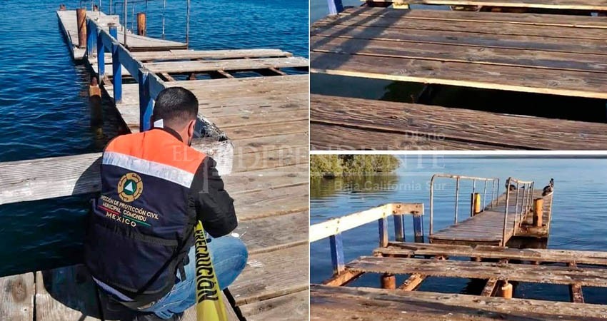 Cierran muelle de Puerto San Carlos por falta de mantenimiento; está en la ruina Cierran muelle de Puerto San Carlos por falta de mantenimiento; está en la ruina