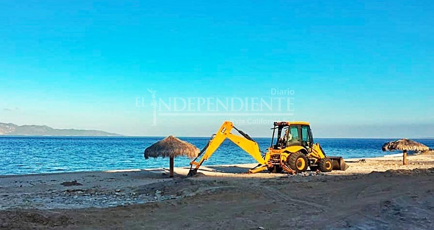 Destruyeron palapas y construyeron en playa de El Sargento; ahora esperan autorización de impacto ambiental Destruyeron palapas y construyeron en playa de El Sargento; ahora esperan autorización de impacto ambiental