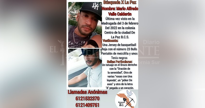 Otro más a la lista de personas desaparecidas en BCS Otro más a la lista de personas desaparecidas en BCS