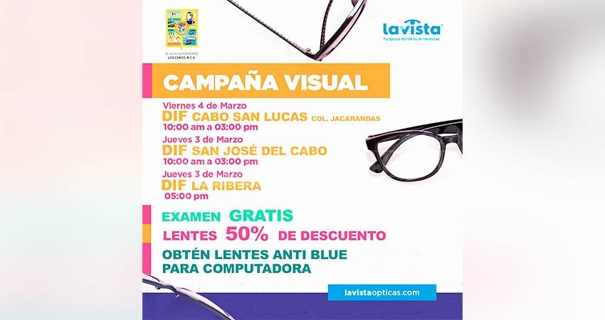 Este 03 y 04 de marzo, DIF Los Cabos ofrecerá lentes oftalmológicos a mitad de precio