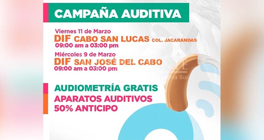 Este 09 y 11 de marzo DIF Los Cabos realizará exámenes de audiometría gratis