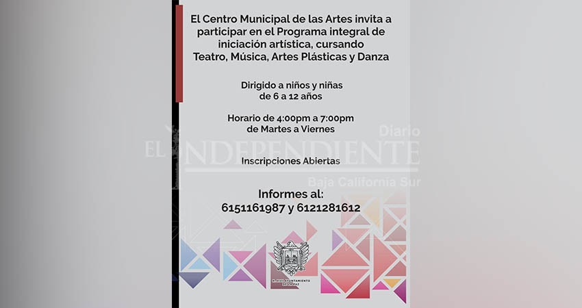 Impartirán curso integral de iniciación artística en el CMA
