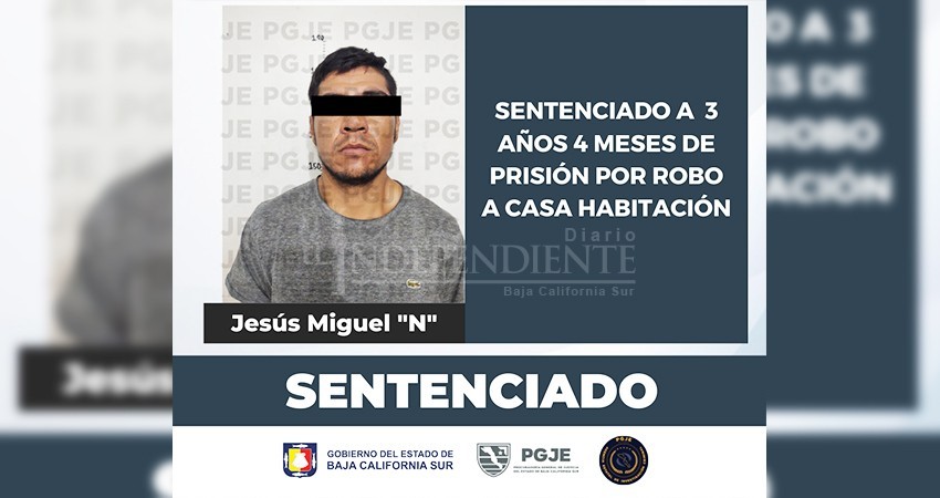 Dan sentencia 3 años 4 meses de prisión a culpable de robo en Cd Constitución Dan sentencia 3 años 4 meses de prisión a culpable de robo en Cd Constitución