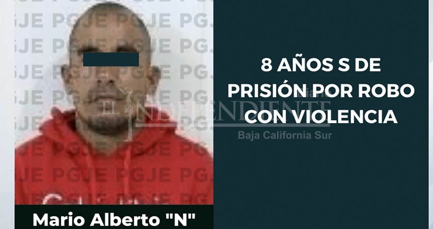 Dan sentencia de 8 años de prisión a responsable de robo con violencia en Loreto