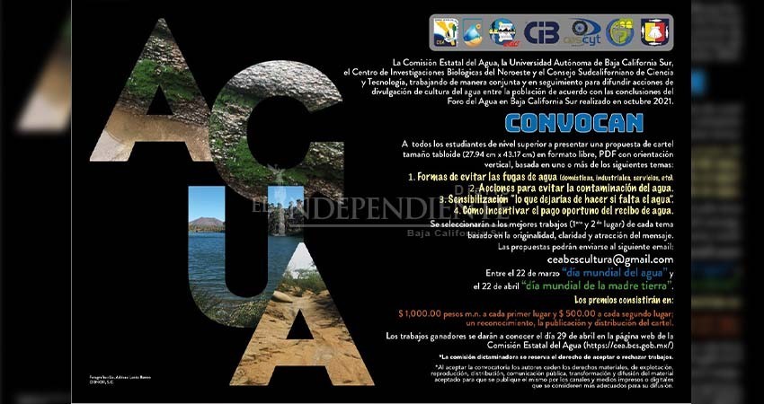 Invita CEA al concurso de cartel del agua