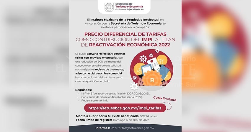 Podrán MiPymes registrar marcas, avisos o nombres comerciales con subsidio del 90%