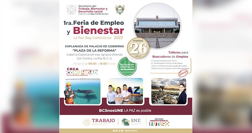 Realizarán en La Paz la primera feria de empleo 2022