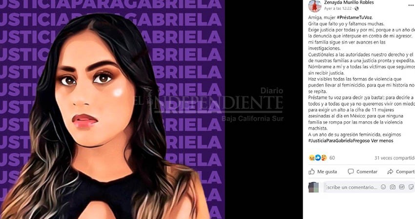 Feminicidio de Gabriela Fregoso debe ser investigado con seriedad: familiares