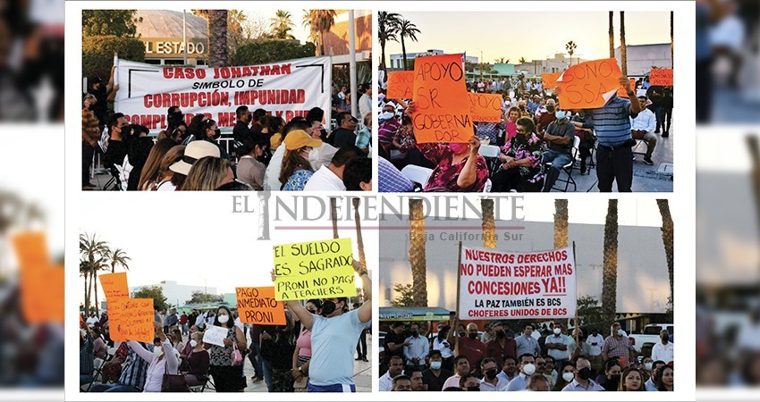 Protestas irrumpen durante informe parcial de Castro Cosío
