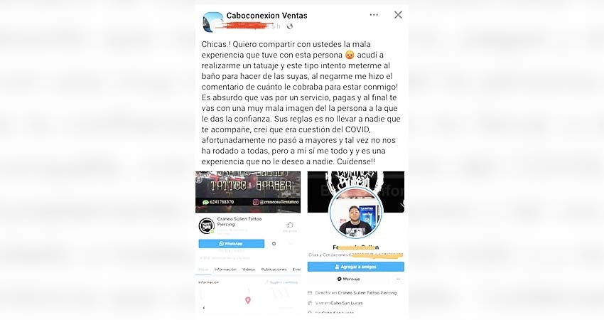Acusan en redes a joven por acosar a clientas en su negocio, en CSL