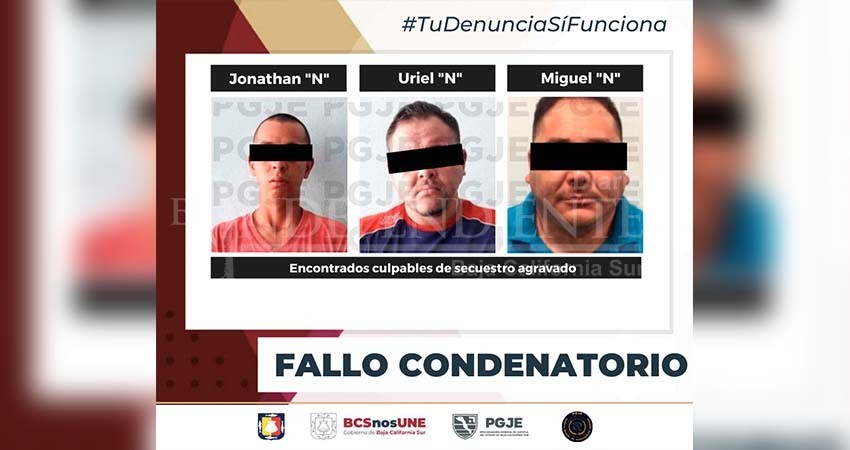 Por secuestro agravado obtiene PGJE fallo condenatorio contra tres sujetos Por secuestro agravado obtiene PGJE fallo condenatorio contra tres sujetos