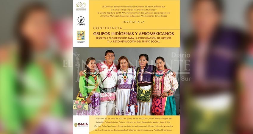CEDH y la CNDH invitan a conferencia sobre derechos de grupos indígenas y afromexicanos CEDH y la CNDH invitan a conferencia sobre derechos de grupos indígenas y afromexicanos