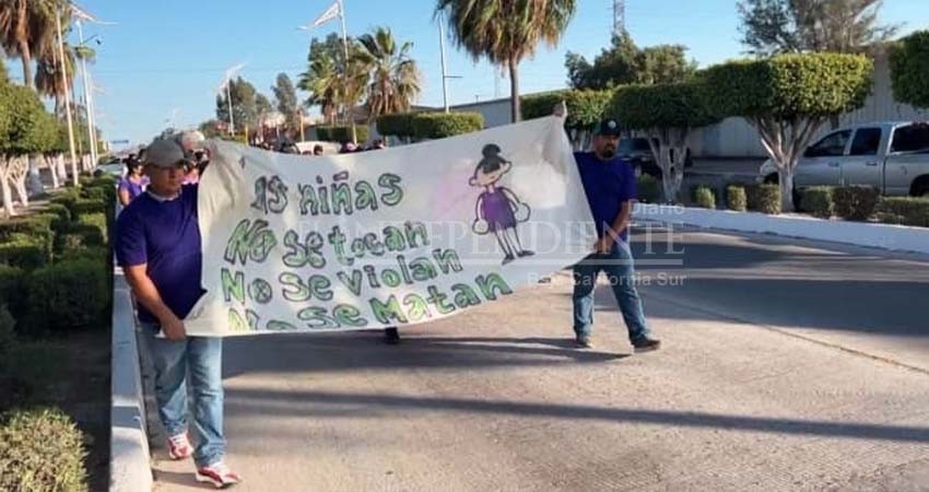 Marchan contra abuso infantil de menor en Ciudad Constitución