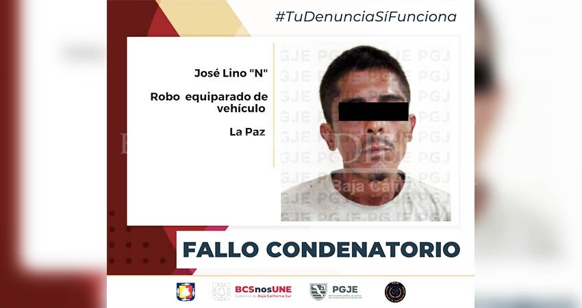 Condenan a 2 años 8 meses de prisión al responsable de robo equiparado de vehículo