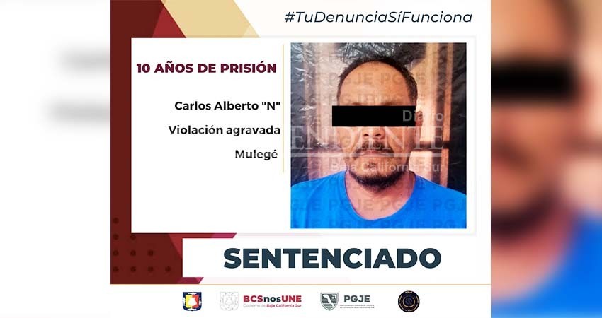 Dan sentencia de 10 años de prisión al culpable de violación agravada